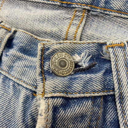 【ジャンク品】【メンズ】 Levi's リーバイス 66後期 501 BUTTONFLY DENIM PANTS VINTAGE 501 ボタンフライ デニムパンツ ボトムス ジーンズ ヴィンテージ ボタン裏刻印6 黒カン 156-260316-ks-15-tei サイズ：W29L34 カラー：インディゴ 万代Net店