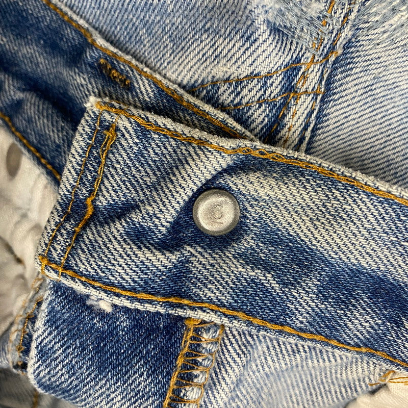 【ジャンク品】【メンズ】 Levi's リーバイス 66後期 501 BUTTONFLY DENIM PANTS VINTAGE 501 ボタンフライ デニムパンツ ボトムス ジーンズ ヴィンテージ ボタン裏刻印6 黒カン 156-260316-ks-15-tei サイズ：W29L34 カラー：インディゴ 万代Net店