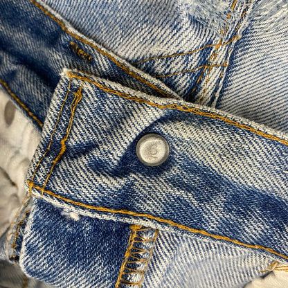 【ジャンク品】【メンズ】 Levi's リーバイス 66後期 501 BUTTONFLY DENIM PANTS VINTAGE 501 ボタンフライ デニムパンツ ボトムス ジーンズ ヴィンテージ ボタン裏刻印6 黒カン 156-260316-ks-15-tei サイズ：W29L34 カラー：インディゴ 万代Net店