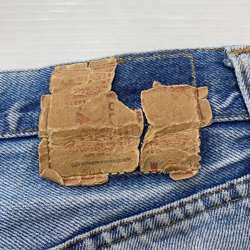 【ジャンク品】【メンズ】 Levi's リーバイス 66後期 501 BUTTONFLY DENIM PANTS VINTAGE 501 ボタンフライ デニムパンツ ボトムス ジーンズ ヴィンテージ ボタン裏刻印6 黒カン 156-260316-ks-15-tei サイズ：W29L34 カラー：インディゴ 万代Net店