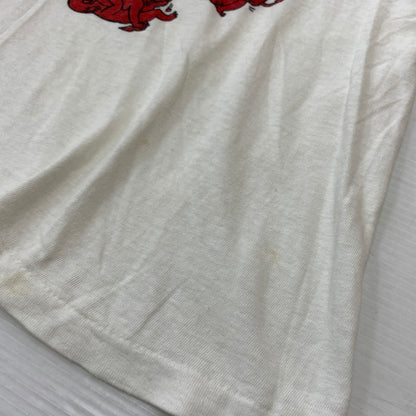 【中古品】【メンズ】 UNKNOWN 90's THE DEVIL MADE ME DO IT TEE 90年代 デビル メイド Tシャツ トップス 半袖 145-260315-ko-28-tei サイズ：L カラー：ホワイト 万代Net店