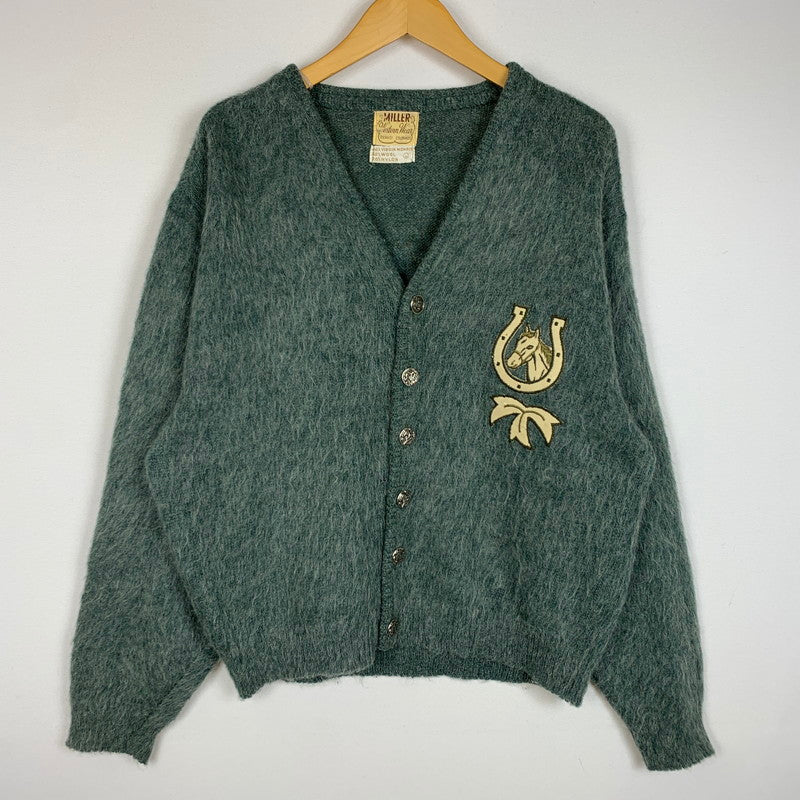 【現状渡し品】【メンズ】 MILLER ミラー MOHAIR CARDIGAN VINTAGE モヘアカーディガン トップス ニット ビンテージ 145-260313-ko-07-tei サイズ：L カラー：グリーン系 万代Net店