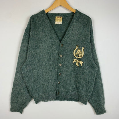 【現状渡し品】【メンズ】 MILLER ミラー MOHAIR CARDIGAN VINTAGE モヘアカーディガン トップス ニット ビンテージ 145-260313-ko-07-tei サイズ：L カラー：グリーン系 万代Net店