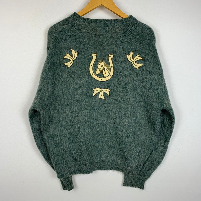 【現状渡し品】【メンズ】 MILLER ミラー MOHAIR CARDIGAN VINTAGE モヘアカーディガン トップス ニット ビンテージ 145-260313-ko-07-tei サイズ：L カラー：グリーン系 万代Net店