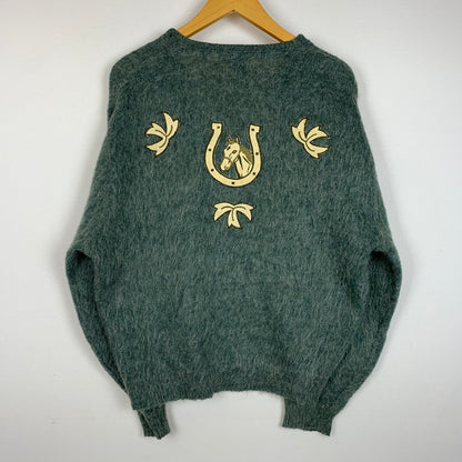 【現状渡し品】【メンズ】 MILLER ミラー MOHAIR CARDIGAN VINTAGE モヘアカーディガン トップス ニット ビンテージ 145-260313-ko-07-tei サイズ：L カラー：グリーン系 万代Net店