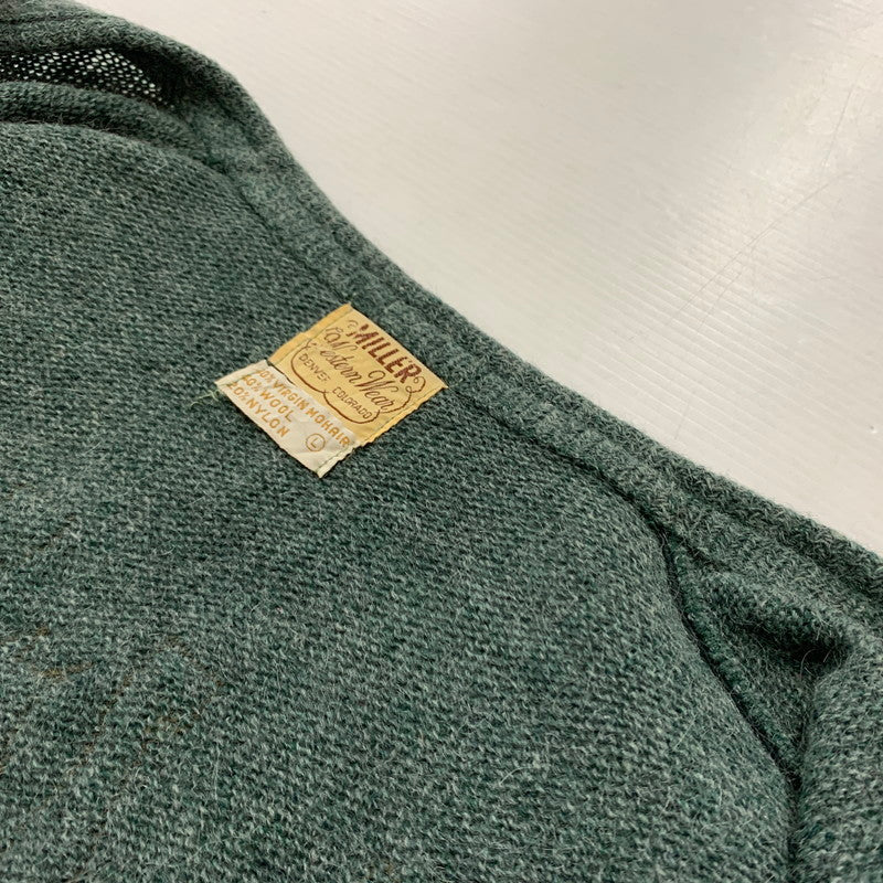 【現状渡し品】【メンズ】 MILLER ミラー MOHAIR CARDIGAN VINTAGE モヘアカーディガン トップス ニット ビンテージ 145-260313-ko-07-tei サイズ：L カラー：グリーン系 万代Net店