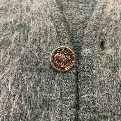 【現状渡し品】【メンズ】 MILLER ミラー MOHAIR CARDIGAN VINTAGE モヘアカーディガン トップス ニット ビンテージ 145-260313-ko-07-tei サイズ：L カラー：グリーン系 万代Net店