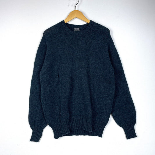 【現状渡し品】【メンズ】 Brooks Brothers ブルックスブラザーズ 70's WOOL KNIT SWEATER MADE IN SCOTLAND VINTAGE 70年代 ウール ニットセーター 長袖 トップス スコットランド製 黒タグ 145-260317-yo-07-tei サイズ：42 カラー：ダークグリーン 万代Net店