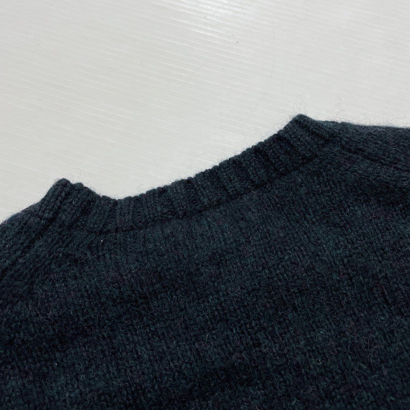 【現状渡し品】【メンズ】 Brooks Brothers ブルックスブラザーズ 70's WOOL KNIT SWEATER MADE IN SCOTLAND VINTAGE 70年代 ウール ニットセーター 長袖 トップス スコットランド製 黒タグ 145-260317-yo-07-tei サイズ：42 カラー：ダークグリーン 万代Net店