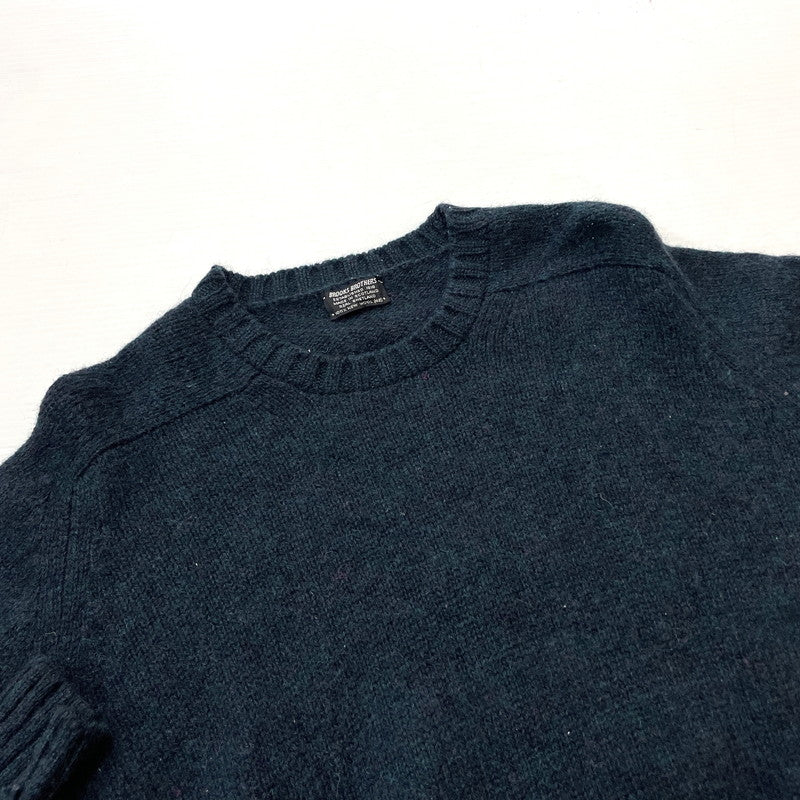 【現状渡し品】【メンズ】 Brooks Brothers ブルックスブラザーズ 70's WOOL KNIT SWEATER MADE IN SCOTLAND VINTAGE 70年代 ウール ニットセーター 長袖 トップス スコットランド製 黒タグ 145-260317-yo-07-tei サイズ：42 カラー：ダークグリーン 万代Net店