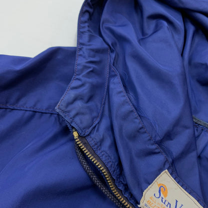 【現状渡し品】【メンズ】 SUN VALLEY サンバレー NYLON ANORAK JACKET VINTAGE ナイロンアノラック ジャケット ライトアウター ビンテージ 菱形タロン 145-260321-ko-02-tei サイズ：不明 カラー：ブルー系 万代Net店