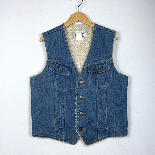 【中古品】【メンズ】 Lee リー 70~80's STORM RIDER DENIM BOA VEST 222-0449 VINTAGE 70^80年代 ストームライダー デニム ボア ベスト ライトアウター ヴィンテージ 145-260317-yo-17-tei サイズ：MR カラー：インディゴ 万代Net店