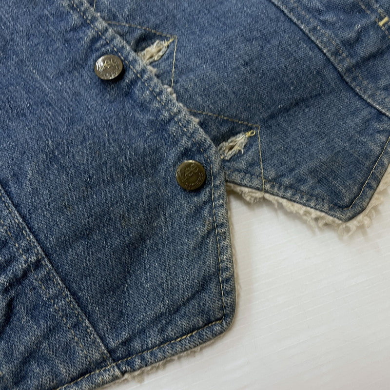 【中古品】【メンズ】 Lee リー 70~80's STORM RIDER DENIM BOA VEST 222-0449 VINTAGE 70^80年代 ストームライダー デニム ボア ベスト ライトアウター ヴィンテージ 145-260317-yo-17-tei サイズ：MR カラー：インディゴ 万代Net店