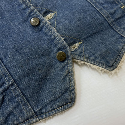 【中古品】【メンズ】 Lee リー 70~80's STORM RIDER DENIM BOA VEST 222-0449 VINTAGE 70^80年代 ストームライダー デニム ボア ベスト ライトアウター ヴィンテージ 145-260317-yo-17-tei サイズ：MR カラー：インディゴ 万代Net店