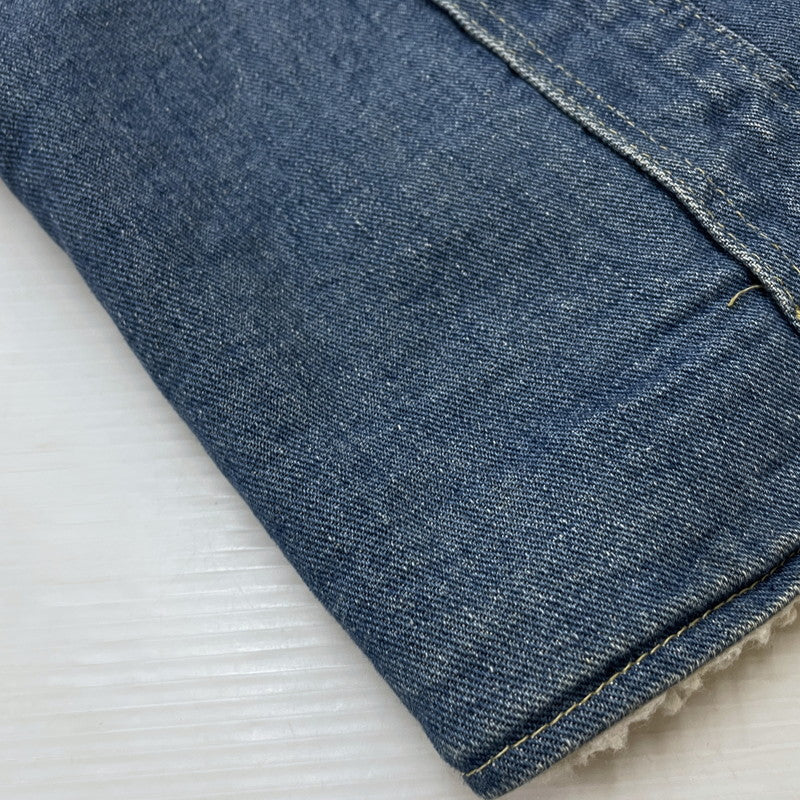 【中古品】【メンズ】 Lee リー 70~80's STORM RIDER DENIM BOA VEST 222-0449 VINTAGE 70^80年代 ストームライダー デニム ボア ベスト ライトアウター ヴィンテージ 145-260317-yo-17-tei サイズ：MR カラー：インディゴ 万代Net店
