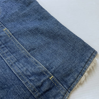 【中古品】【メンズ】 Lee リー 70~80's STORM RIDER DENIM BOA VEST 222-0449 VINTAGE 70^80年代 ストームライダー デニム ボア ベスト ライトアウター ヴィンテージ 145-260317-yo-17-tei サイズ：MR カラー：インディゴ 万代Net店