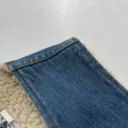 【中古品】【メンズ】 Lee リー 70~80's STORM RIDER DENIM BOA VEST 222-0449 VINTAGE 70^80年代 ストームライダー デニム ボア ベスト ライトアウター ヴィンテージ 145-260317-yo-17-tei サイズ：MR カラー：インディゴ 万代Net店