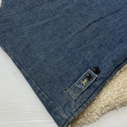 【中古品】【メンズ】 Lee リー 70~80's STORM RIDER DENIM BOA VEST 222-0449 VINTAGE 70^80年代 ストームライダー デニム ボア ベスト ライトアウター ヴィンテージ 145-260317-yo-17-tei サイズ：MR カラー：インディゴ 万代Net店
