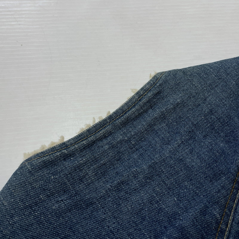 【中古品】【メンズ】 Lee リー 70~80's STORM RIDER DENIM BOA VEST 222-0449 VINTAGE 70^80年代 ストームライダー デニム ボア ベスト ライトアウター ヴィンテージ 145-260317-yo-17-tei サイズ：MR カラー：インディゴ 万代Net店