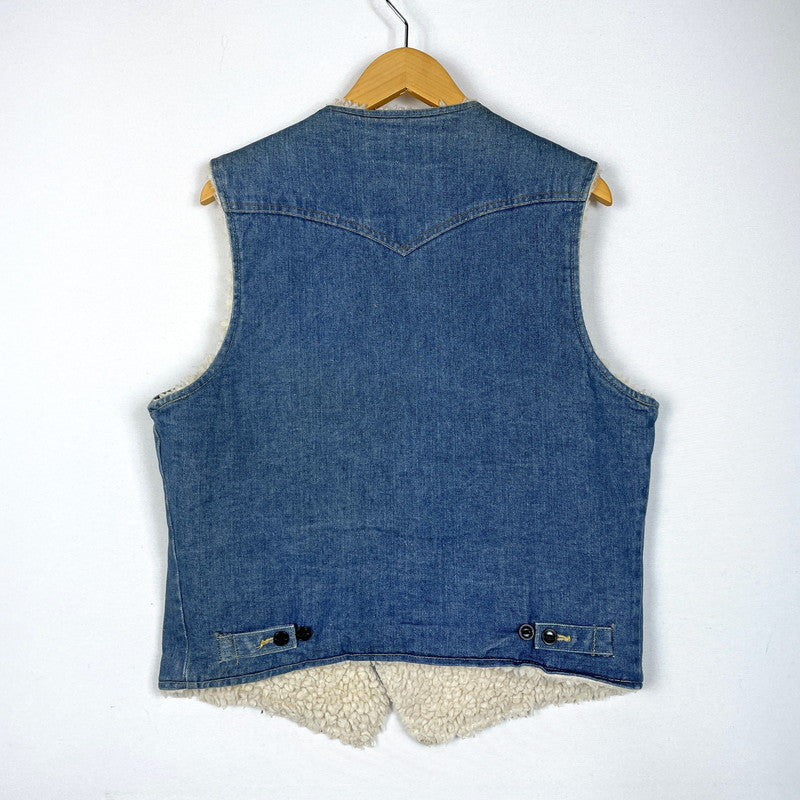 【中古品】【メンズ】 Lee リー 70~80's STORM RIDER DENIM BOA VEST 222-0449 VINTAGE 70^80年代 ストームライダー デニム ボア ベスト ライトアウター ヴィンテージ 145-260317-yo-17-tei サイズ：MR カラー：インディゴ 万代Net店