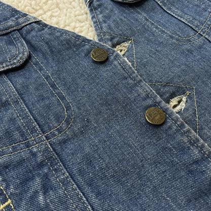 【中古品】【メンズ】 Lee リー 70~80's STORM RIDER DENIM BOA VEST 222-0449 VINTAGE 70^80年代 ストームライダー デニム ボア ベスト ライトアウター ヴィンテージ 145-260317-yo-17-tei サイズ：MR カラー：インディゴ 万代Net店