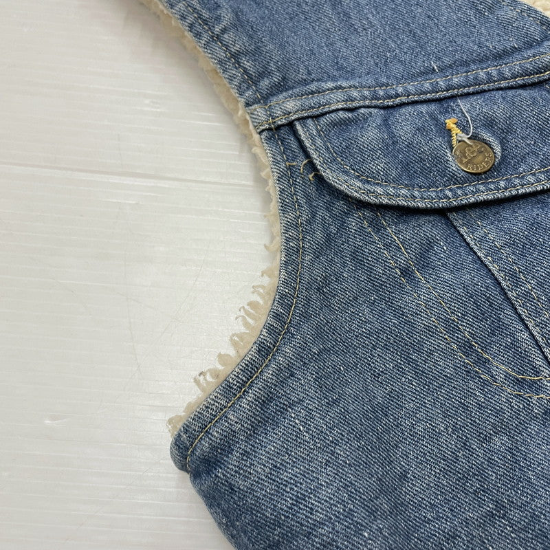 【中古品】【メンズ】 Lee リー 70~80's STORM RIDER DENIM BOA VEST 222-0449 VINTAGE 70^80年代 ストームライダー デニム ボア ベスト ライトアウター ヴィンテージ 145-260317-yo-17-tei サイズ：MR カラー：インディゴ 万代Net店