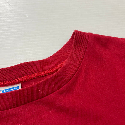 【中古品】【メンズ】 Champion チャンピオン 80's S/S COTTON TEE VINTAGE 80年代 ショートスリーブ コットン Tシャツ 半袖 トップス バータグ ヴィンテージ 145-260317-yo-01-tei サイズ：XL カラー：レッド 万代Net店