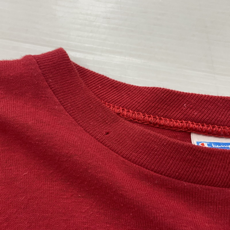 【中古品】【メンズ】 Champion チャンピオン 80's S/S COTTON TEE VINTAGE 80年代 ショートスリーブ コットン Tシャツ 半袖 トップス バータグ ヴィンテージ 145-260317-yo-01-tei サイズ：XL カラー：レッド 万代Net店
