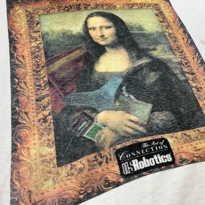 【現状渡し品】【メンズ】 ONEITA オニータ 90's THE ART OF CONNECTION USROBOTICS TEE 90年代 アート オブ コネクション Tシャツ トップス モナリザ パロディプリント 145-260315-ko-16-tei サイズ：XL カラー：ホワイト 万代Net店