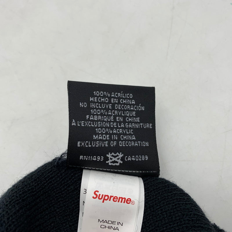 【中古美品】【メンズ】 Supreme シュプリーム × NEWERA ニューエラ 別注 コラボ BOX LOGO BEANIE FW25BN5-NVY-OS ボックス ロゴ ビーニー 帽子 ニットキャップ 185-260316-ko-28-tei サイズ：OS カラー：ネイビー 万代Net店