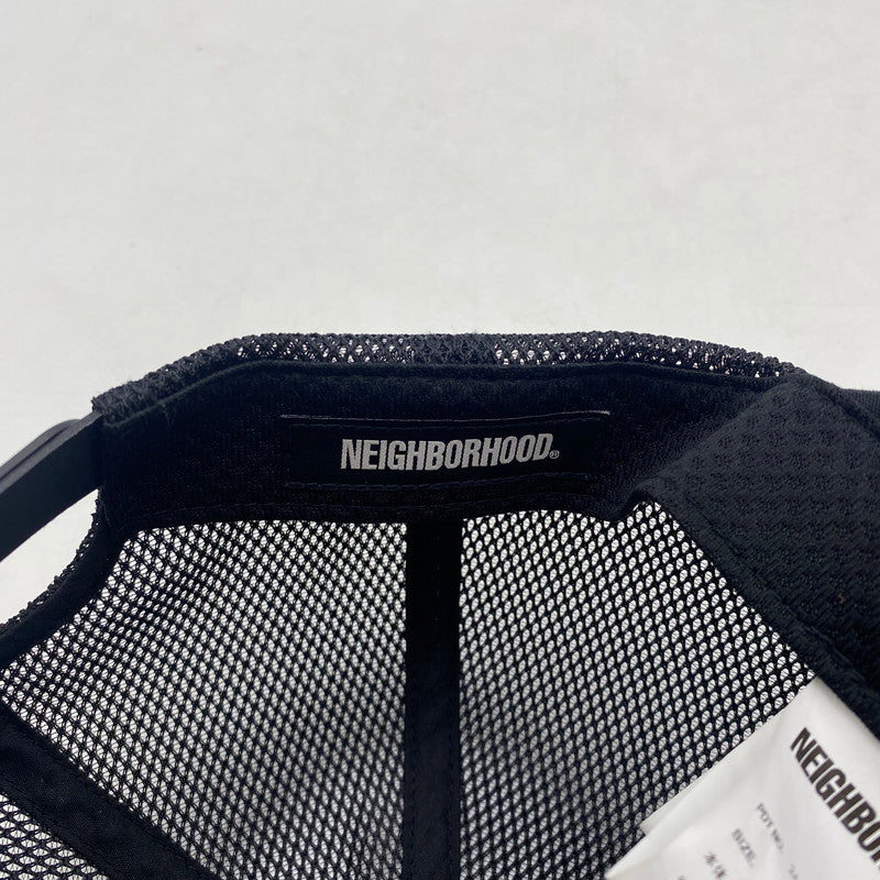 【中古品】【メンズ】 NEIGHBORHOOD ネイバーフッド LOGO MESH CAP 241YGNH-HT12 ロゴ メッシュキャップ 帽子 185-260316-ks-29-tei サイズ：F カラー：ブラック 万代Net店
