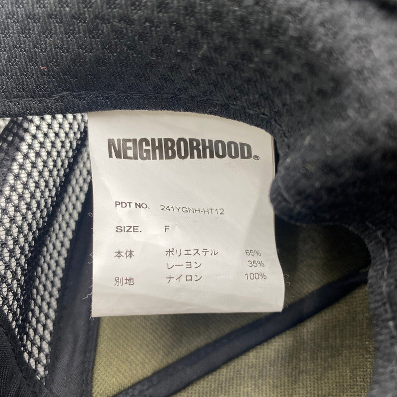【中古品】【メンズ】 NEIGHBORHOOD ネイバーフッド LOGO MESH CAP 241YGNH-HT12 ロゴ メッシュキャップ 帽子 185-260316-ks-29-tei サイズ：F カラー：ブラック 万代Net店