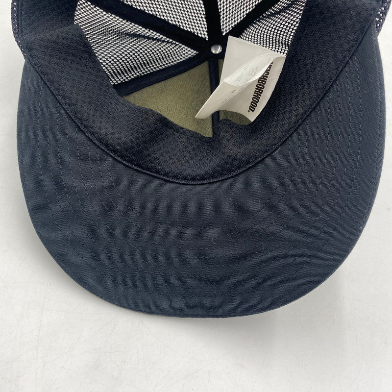 【中古品】【メンズ】 NEIGHBORHOOD ネイバーフッド LOGO MESH CAP 241YGNH-HT12 ロゴ メッシュキャップ 帽子 185-260316-ks-29-tei サイズ：F カラー：ブラック 万代Net店