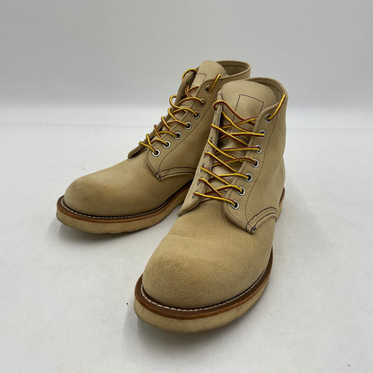 【中古品】【メンズ】 RED WING レッドウィング 6-INCH CLASSIC ROUND 8167 6インチ クラシック ラウンド ブーツ 靴 シューズ 164-260316-yo-08-tei サイズ：26.5cm カラー：ベージュ 万代Net店