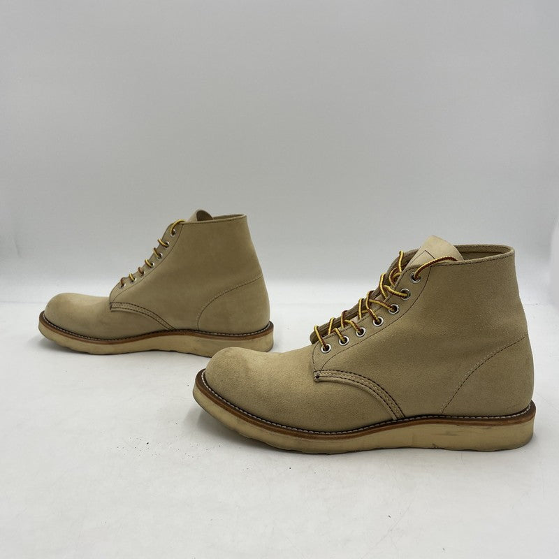 【中古品】【メンズ】 RED WING レッドウィング 6-INCH CLASSIC ROUND 8167 6インチ クラシック ラウンド ブーツ 靴 シューズ 164-260316-yo-08-tei サイズ：26.5cm カラー：ベージュ 万代Net店