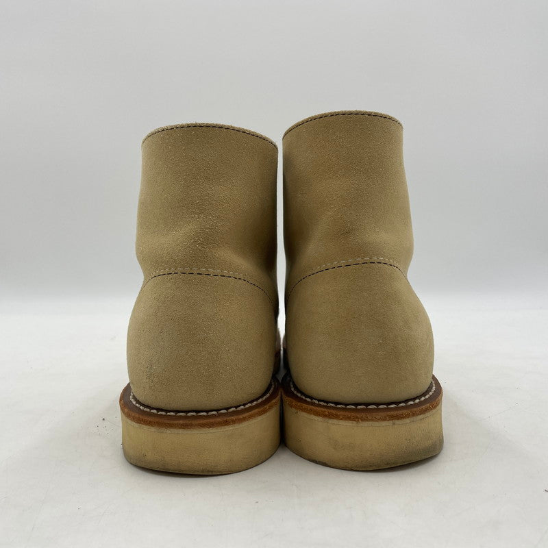 【中古品】【メンズ】 RED WING レッドウィング 6-INCH CLASSIC ROUND 8167 6インチ クラシック ラウンド ブーツ 靴 シューズ 164-260316-yo-08-tei サイズ：26.5cm カラー：ベージュ 万代Net店