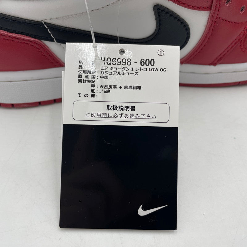 【中古美品】【メンズ】 NIKE ナイキ AIR JORDAN 1 RETRO LOW OG "CHICAGO" HQ6998-600 エアジョーダン 1 レトロ ロー シカゴ スニーカー 靴 シューズ 160-260316-yo-02-tei サイズ：25cm カラー：レッド 万代Net店