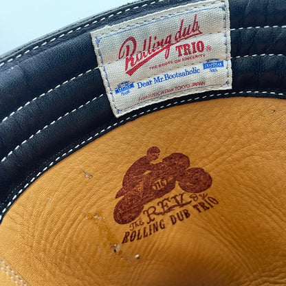 【中古品】【メンズ】 ROLLING DUB TRIO ローリングダブトリオ STEER HIDE LEATHER BOOTS MR04 REV101 ステアハイド レザー ブーツ 靴 バイクブーツ 164-260316-yo-01-tei サイズ：25cm カラー：ブラック 万代Net店