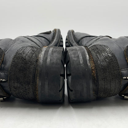 【中古品】【メンズ】 ROLLING DUB TRIO ローリングダブトリオ STEER HIDE LEATHER BOOTS MR04 REV101 ステアハイド レザー ブーツ 靴 バイクブーツ 164-260316-yo-01-tei サイズ：25cm カラー：ブラック 万代Net店