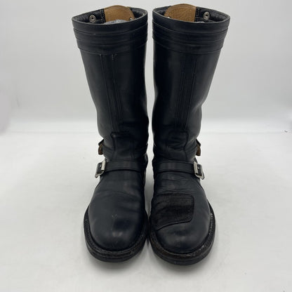 【中古品】【メンズ】 ROLLING DUB TRIO ローリングダブトリオ STEER HIDE LEATHER BOOTS MR04 REV101 ステアハイド レザー ブーツ 靴 バイクブーツ 164-260316-yo-01-tei サイズ：25cm カラー：ブラック 万代Net店