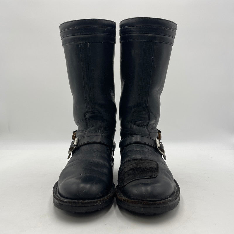 【中古品】【メンズ】 ROLLING DUB TRIO ローリングダブトリオ STEER HIDE LEATHER BOOTS MR04 REV101 ステアハイド レザー ブーツ 靴 バイクブーツ 164-260316-yo-01-tei サイズ：25cm カラー：ブラック 万代Net店