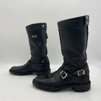 【中古品】【メンズ】 ROLLING DUB TRIO ローリングダブトリオ STEER HIDE LEATHER BOOTS MR04 REV101 ステアハイド レザー ブーツ 靴 バイクブーツ 164-260316-yo-01-tei サイズ：25cm カラー：ブラック 万代Net店