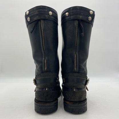 【中古品】【メンズ】 ROLLING DUB TRIO ローリングダブトリオ STEER HIDE LEATHER BOOTS MR04 REV101 ステアハイド レザー ブーツ 靴 バイクブーツ 164-260316-yo-01-tei サイズ：25cm カラー：ブラック 万代Net店