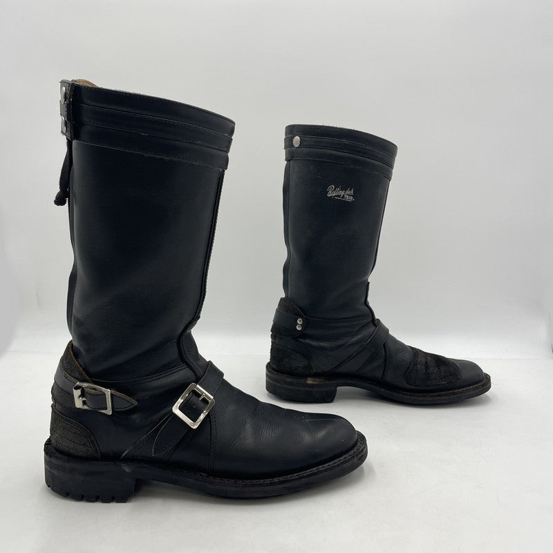 【中古品】【メンズ】 ROLLING DUB TRIO ローリングダブトリオ STEER HIDE LEATHER BOOTS MR04 REV101 ステアハイド レザー ブーツ 靴 バイクブーツ 164-260316-yo-01-tei サイズ：25cm カラー：ブラック 万代Net店