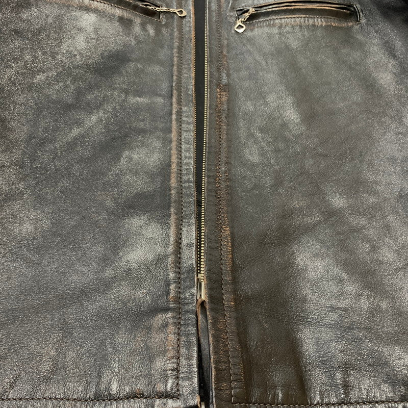 【現状渡し品】【メンズ】 BUCO ブコ HORSEHIDE LEATHER JACKET J100 ホースハイド レザージャケット アウター 茶芯 145-260316-ko-18-fuzh サイズ：36 カラー：ブラック 万代Net店