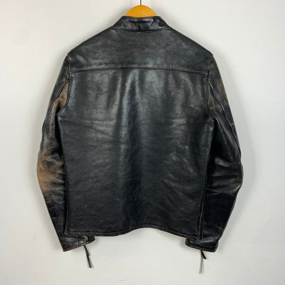 【現状渡し品】【メンズ】 BUCO ブコ HORSEHIDE LEATHER JACKET J100 ホースハイド レザージャケット アウター 茶芯 145-260316-ko-18-fuzh サイズ：36 カラー：ブラック 万代Net店