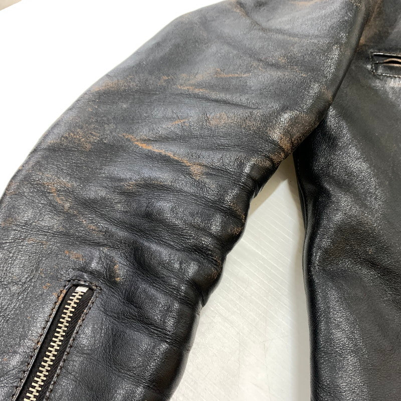 【現状渡し品】【メンズ】 BUCO ブコ HORSEHIDE LEATHER JACKET J100 ホースハイド レザージャケット アウター 茶芯 145-260316-ko-18-fuzh サイズ：36 カラー：ブラック 万代Net店