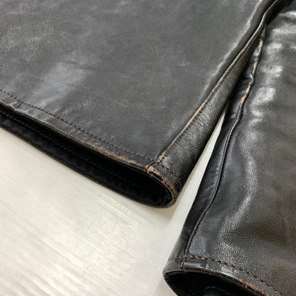 【現状渡し品】【メンズ】 BUCO ブコ HORSEHIDE LEATHER JACKET J100 ホースハイド レザージャケット アウター 茶芯 145-260316-ko-18-fuzh サイズ：36 カラー：ブラック 万代Net店