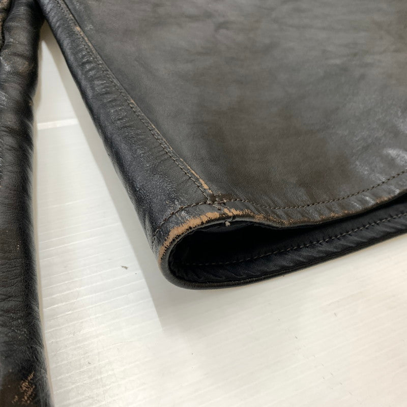 【現状渡し品】【メンズ】 BUCO ブコ HORSEHIDE LEATHER JACKET J100 ホースハイド レザージャケット アウター 茶芯 145-260316-ko-18-fuzh サイズ：36 カラー：ブラック 万代Net店