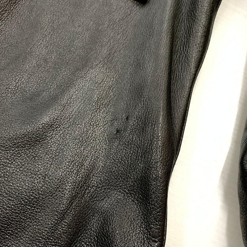 【中古品】【メンズ】 DEERSKIN LEATHER JACKET ディア スキン レザージャケット アウター 鹿革 145-260316-ko-20-fuzh サイズ：38 カラー：ブラック 万代Net店